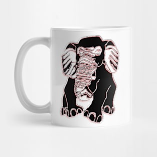 Elephant silhouette Siluet 3D 大象 elefant pixelart Mug